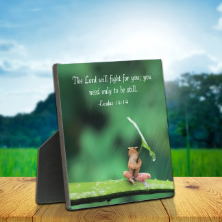 Green Frog Inspirational  Fotoplatte