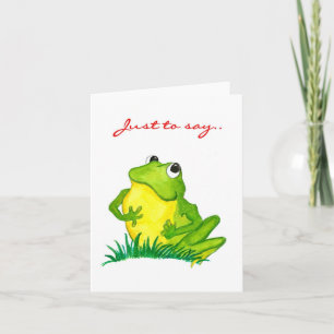Green Frog 'Just to say' Notecard Karte