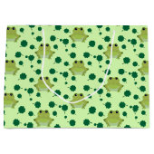 Green Frog Kleeblatt St Patrick's Day Große Geschenktüte (Vorderseite)