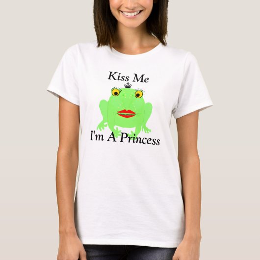 Green Frog küsste mir, ich bin Prinzessin T-Shirt (Vorderseite)
