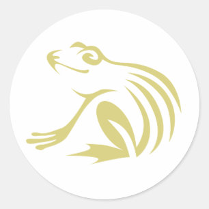 Green Frog Logo Runder Aufkleber