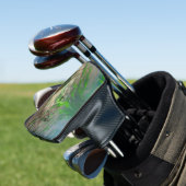 Green Frog Mossy Frog Golf Headcover (In Situ)