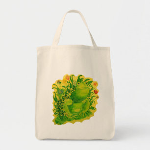 Green Frog Painted Art Tragetasche
