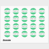 Green Frog Pattern. Danke. Runder Aufkleber (Blatt)