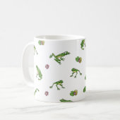 Green Frog Pattern Kaffeetasse (Vorderseite Links)