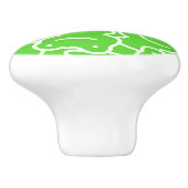 Green Frog Pattern Keramikknauf (Seitenansicht)