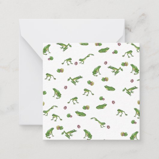 Green Frog Pattern Mitteilungskarte (Vorderseite)