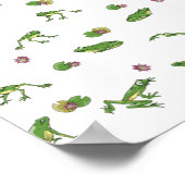 Green Frog Pattern Poster (Ecke)