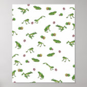Green Frog Pattern Poster (Vorne)