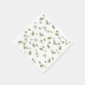 Green Frog Pattern Serviette (Ecke)