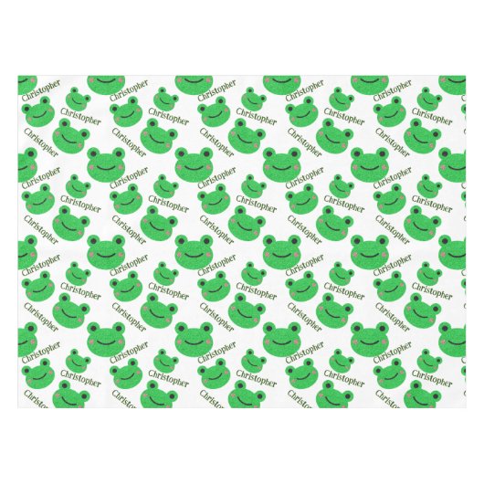 Green Frog Pattern Tischdecke (Vorderseite (Horizontal))