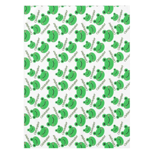 Green Frog Pattern Tischdecke (Vorderseite)