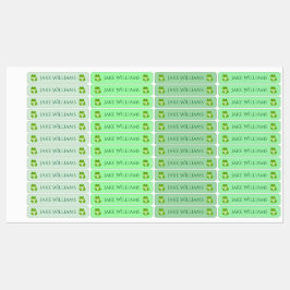 Green Frog School Clothing Kids' Labels Etiketten