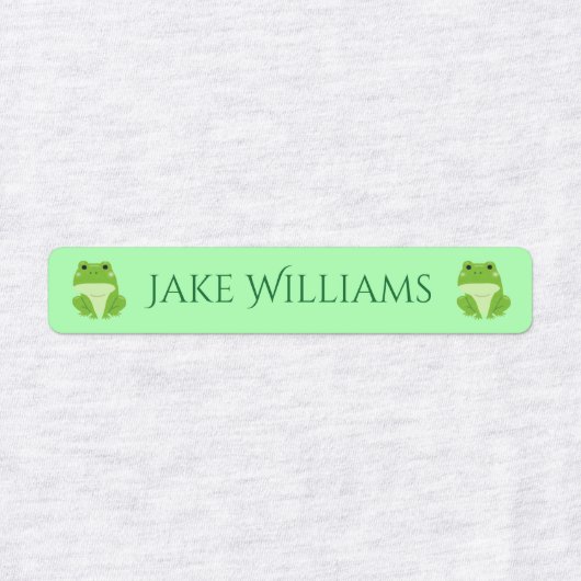Green Frog School Clothing Kids' Labels Etiketten (Design 2)
