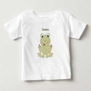 Green Frog Tee Shirt für Baby Girl