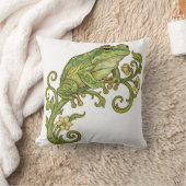 Green Frog Throw Cushion Kissen (Decke)
