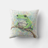 Green Frog Throw Cushion Kissen (Rückseite)