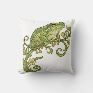 Green Frog Throw Cushion Kissen