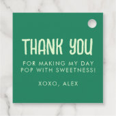 Green Frog und Orange Boba Bubble Tee Party Geschenkanhänger (Rückseite)