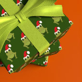 Green Frog Weihnachtsmannmütze Cartoon Weihnachten Geschenkpapier Set
