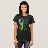 Green frog with big eyes animal motif with toad T-Shirt (Vorne ganz)