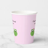 Green Frogs Gender Reveal Baby Shower Pappbecher (Rechts)