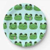 Green Frogs Party Plate Pappteller (Vorderseite)