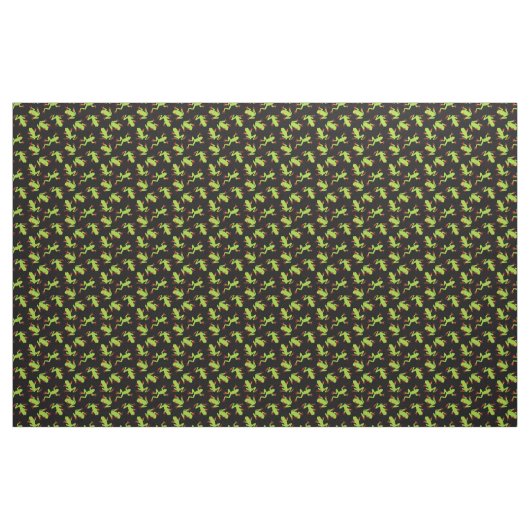 Green Frogs Pattern auf Schwarz Stoff (Yard (91,4 cm))