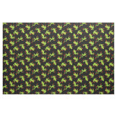 Green Frogs Pattern auf Schwarz Stoff (Fat Quarter (45,7 x 55,9 cm))