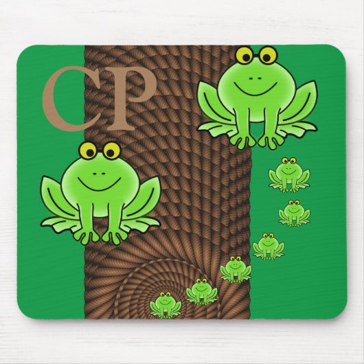 Green Frogs Rope Mouse Pad! Mouse Pad Mousepad (Vorne)