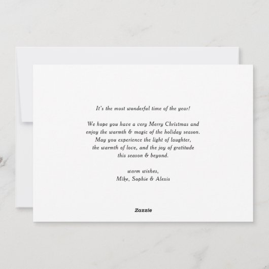 Green Frohe Weihnachten Calligrafy Foto (Rückseite)