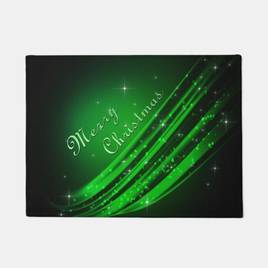 Green Frohe Weihnachten Fußmatte (Vorderseite)