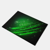 Green Frohe Weihnachten Fußmatte (Schrägansicht)