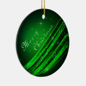 Green Frohe Weihnachten Keramik Ornament (Rechts)