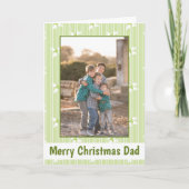 Green Frohe Weihnachts-Vater-Foto Karte (Vorderseite)