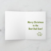 Green Frohe Weihnachts-Vater-Foto Karte (Innenseite)