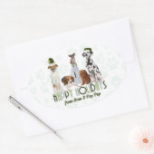 Green from the Pack Holiday Hunde Weihnachten Ovaler Aufkleber (Umschlag)