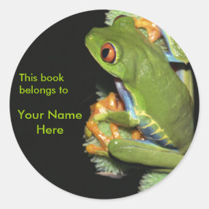 Green Frosch Buchzeichen Sticker