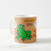 Green Frosch Cartoon Kaffee Lover Kaffee Tasse (Vorderseite Links)