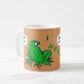 Green Frosch Cartoon Kaffeezeit Kaffee Tasse (Vorderseite Links)