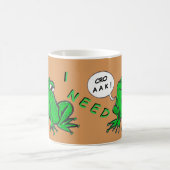 Green Frosch Cartoon Kaffeezeit Kaffee Tasse (Mittel)