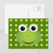 Green Frosch Postcard Postkarte (Vorne/Hinten)