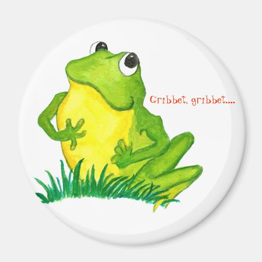 Green Frosch Round Magnet (Vorne)
