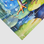 Green Frosch Watercolor Seidenpapier (Ausschnitt)