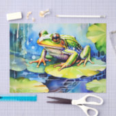 Green Frosch Watercolor Seidenpapier (Handwerk)