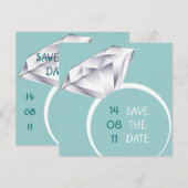 Green Fun Bold Ring Save the Date (Vorne/Hinten)