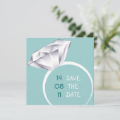 Green Fun Bold Ring Save the Date (Stehend Vorderseite)
