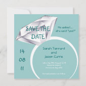 Green Fun Bold Ring Save the Date (Rückseite)