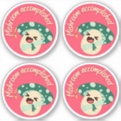 Green Fun Mushroom Grad Label - Packung mit 4 (Vorderseite)