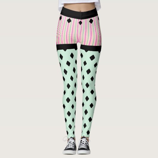 Green Fun Trendy Shorts Look Leggings (Vorderseite)